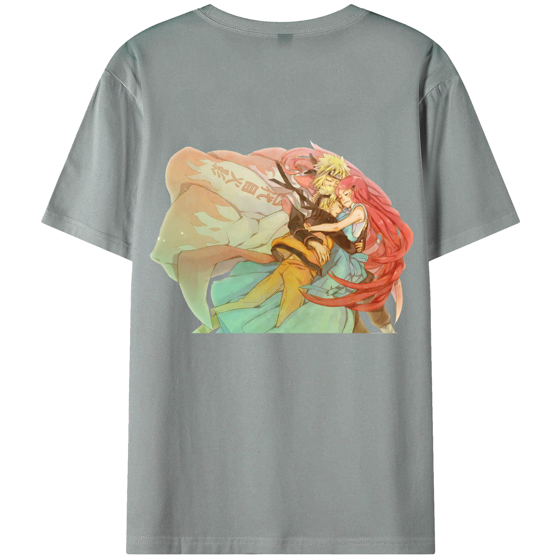 （画像用） NARUTO -ナルト- うずまき ナルト Uzumaki Naruto 綿100％ メンズ半袖Tシャツ（バックプリント） 通気性
